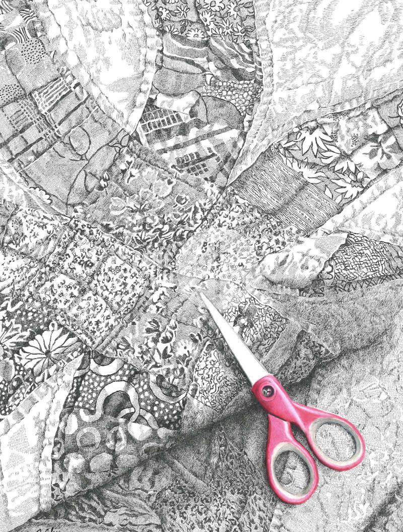 Quilt with Scissors